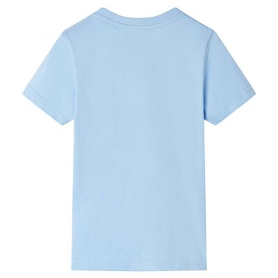 T-shirt pour enfants avec manches courtes bleu clair 116