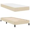 vidaXL Lit &agrave; ressorts avec matelas Cr&egrave;me 80 x 200 cm tissu
