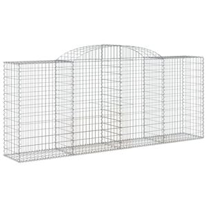 vidaXL Panier de gabions arqu&eacute; 300x50x120/140 cm Fer galvanis&eacute;