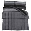 vidaXL Ensemble de housse de couette gris fonc&eacute; 260x220 cm Coton