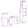 vidaXL Ensemble de mobilier de salle de bain avec stockage 3 pcs Noir
