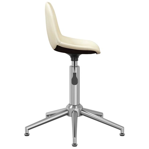 vidaXL Chaise pivotante de bureau Cr&egrave;me Tissu