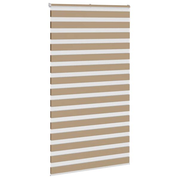 vidaXL Store z&egrave;bre marron sable largeur du tissu 125,9 cm polyester