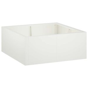 vidaXL Mur de sout&egrave;nement 4 pc 100 x 100 x 30 cm Acier Blanc