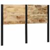 vidaXL T&ecirc;te de lit 140 cm bois massif manguier et fer