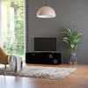 vidaXL Meuble TV Noir 120x34x37 cm Bois d&rsquo;ing&eacute;nierie