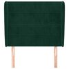 vidaXL T&ecirc;te de lit avec oreilles Vert fonc&eacute; 93x23x118/128 cm Velours