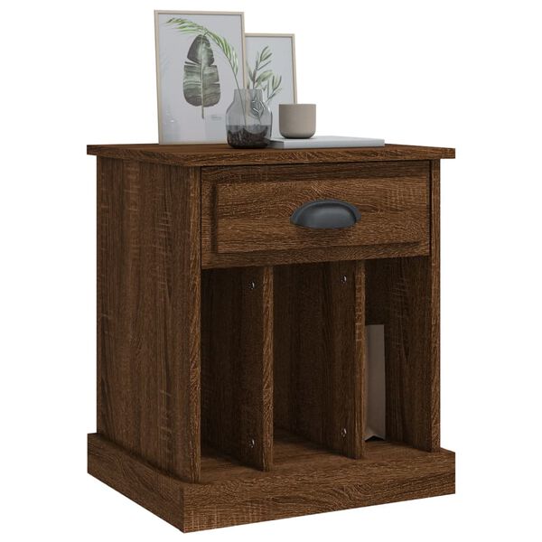 vidaXL Tables de chevet 2 pcs ch&ecirc;ne marron 43x36x50 cm
