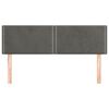 vidaXL T&ecirc;tes de lit Gris fonc&eacute; 144x5x78/88 cm Velours