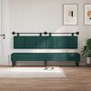 vidaXL T&ecirc;te de lit suspendue Ray&eacute; Vert fonc&eacute; 210 x 55 x 5 cm tissu