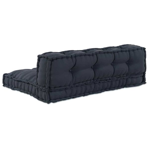 vidaXL Coussin de canapé 2 pcs Anthracite tissu