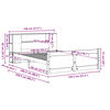 vidaXL Lit biblioth&egrave;que sans matelas blanc 140x200 cm bois pin massif