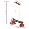 vidaXL Lampe suspendue industrielle 25 W Multicolore 111 cm E27