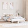 vidaXL Cadre de lit Blanc 135 x 190 cm Bois de pin massif