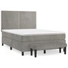 vidaXL Sommier &agrave; lattes de lit et matelas Gris clair 140x200cm Velours