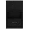 vidaXL Cabinet de chevet avec tiroir 2 pcs Ch&ecirc;ne noir 50 x 32.5 x 80cm