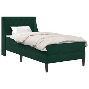 vidaXL Cadre de lit avec matelas Vert fonc&eacute; 80 x 200 cm Velours
