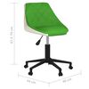 vidaXL Chaise pivotante de salle &agrave; manger Vert et blanc Similicuir