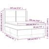 vidaXL Sommier &agrave; lattes de lit avec matelas Gris clair 140x190cm Tissu