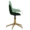 vidaXL Chaises pivotantes &agrave; manger lot de 4 Vert fonc&eacute; Velours