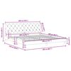 vidaXL Cadre de lit sans matelas rose 200x200 cm velours