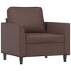 vidaXL Fauteuil Marron 60 cm Similicuir