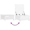 vidaXL Salon de jardin 6 pcs blanc bois de pin massif