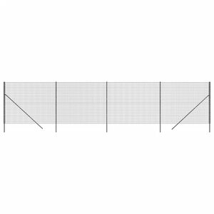 vidaXL Cl&ocirc;ture en treillis m&eacute;tallique anthracite 1,4x10 m