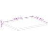 vidaXL Dessus de table &agrave; bord vivant 90x60x3,8 cm bois massif manguier