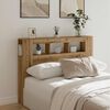 vidaXL T&ecirc;te de lit &agrave; LED ch&ecirc;ne artisanal 140x18,5x103,5 cm