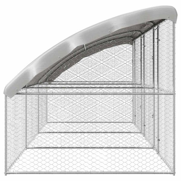 vidaXL Kennel pour Chiens 3 pcs Argent&eacute; 6 x 2 x 2 m Acier