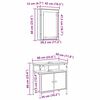 vidaXL Ensemble de mobilier de salle de bain avec &eacute;tag&egrave;re 2 pcs Marron