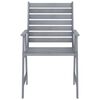 vidaXL Ensemble &agrave; manger de jardin 7 pcs Gris Bois d'acacia massif