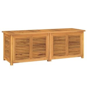 vidaXL Bo&icirc;te de rangement jardin et sac 150x50x55 cm bois massif teck