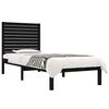vidaXL Cadre de lit sans matelas noir 75x190 cm bois massif