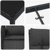 vidaXL Ensemble de salle &agrave; manger pour jardin 5 pcs Noir polyrotin