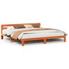 vidaXL Cadre de lit sans matelas cire marron 200x200cm bois pin massif