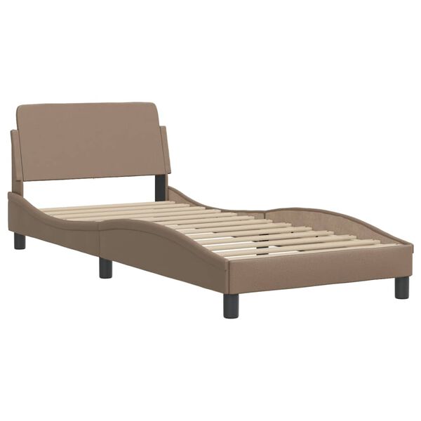 vidaXL Cadre de lit Dover cappuccino 90x190 cm similicuir
