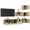 vidaXL Ensemble de meubles TV 6 pcs Chêne sonoma Bois d'ingénierie