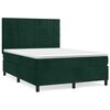 vidaXL Sommier &agrave; lattes de lit et matelas Vert fonc&eacute; 140x190cm Velours