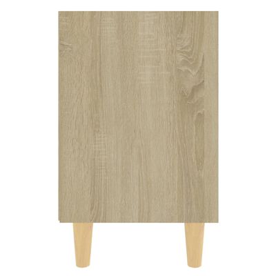 vidaXL Tables de chevet pieds en bois 2 pcs Chêne sonoma 40x30x50 cm