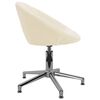 vidaXL Chaises pivotantes &agrave; manger lot de 4 cr&egrave;me tissu