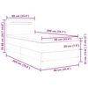 vidaXL Lit &agrave; ressorts avec matelas Cappuccino 90 x 200 cm Simili cuir