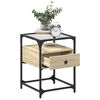 vidaXL Table de chevet ch&ecirc;ne sonoma 40x40x55 cm bois d&rsquo;ing&eacute;nierie