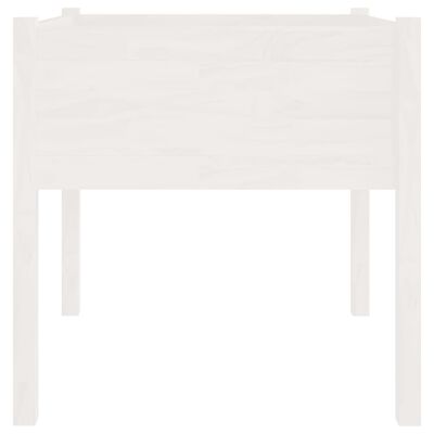 vidaXL Jardinières 2 pcs Blanc 70x70x70 cm Bois de pin massif