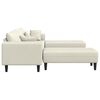 vidaXL Canap&eacute; avec coussin 3 pcs Cr&egrave;me Velours