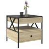 vidaXL Table basse avec LED Infinity ch&ecirc;ne sonoma 50x50x51 cm