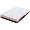 vidaXL Matelas Blanc et Gris 140 x 190 cm Tissu jacquard