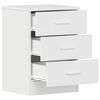vidaXL Tables de chevet 2 pcs Blanc brillant Bois d&rsquo;ing&eacute;nierie
