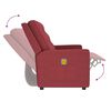 vidaXL Fauteuil de massage inclinable à 3 places rouge bordeaux tissu